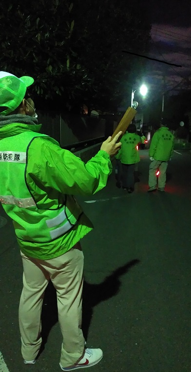2019年年末　町内会夜警に参加しました。